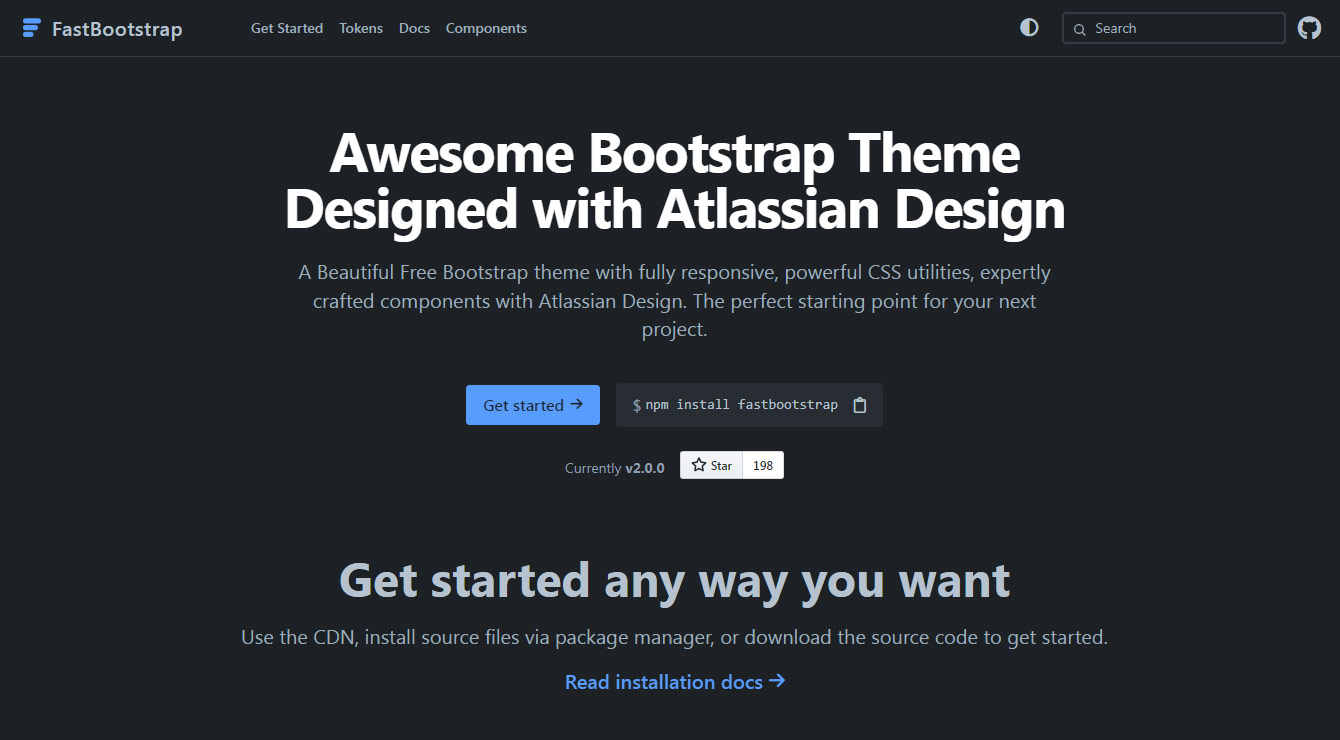 推荐一个免费开源以Bootstrap为主题快速构建web项目——FastBootstrap