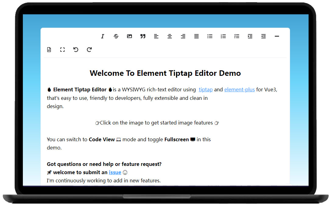 Element Element Tiptap Editor富文本编辑器