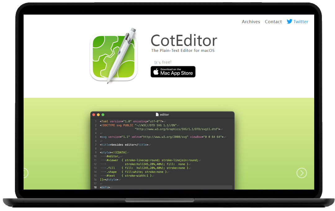 推荐一款免费好用的macOS纯文本编辑器——CotEditor