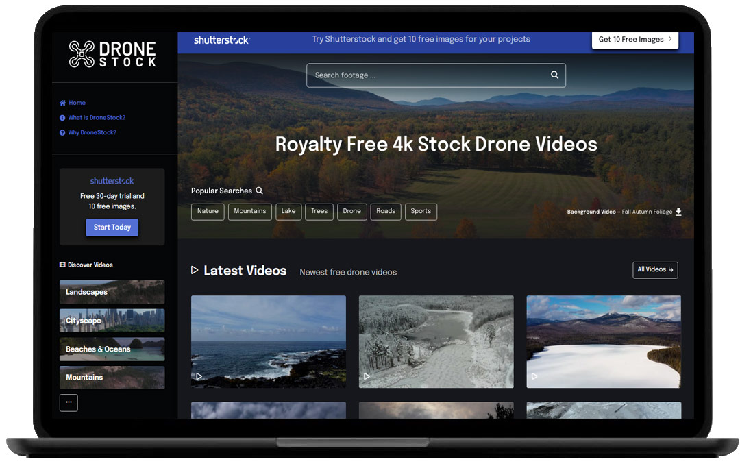 推荐一个无人机航拍视频素材网站——DroneStock