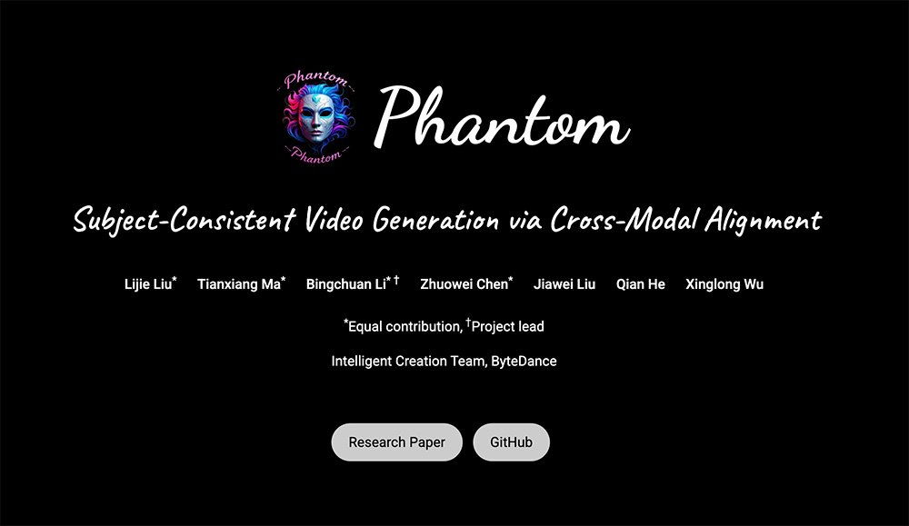 一款由字节跳动推出的先进AI视频生成工具——Phantom