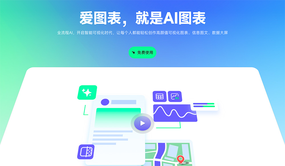 爱图表：生成高颜值的可视化图表、信息图文和数据大屏等AI工具