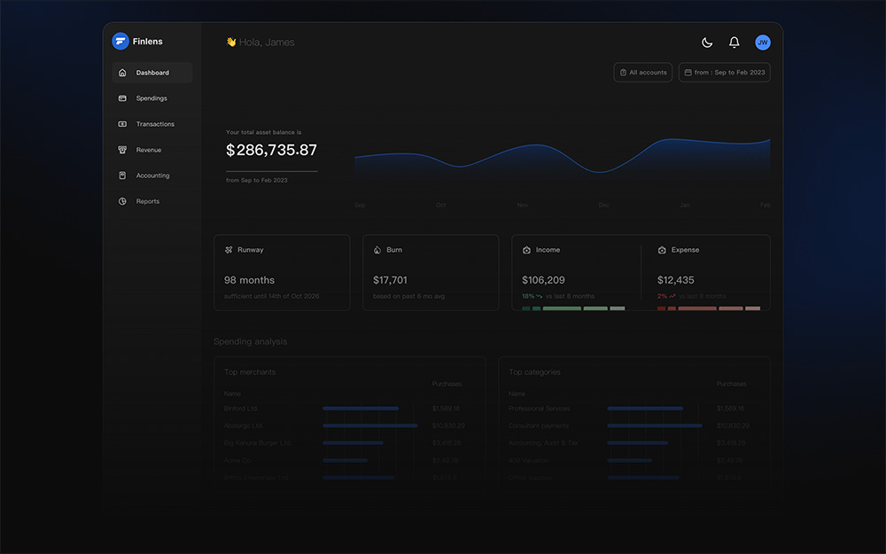 Finlens AI：AI财务管理平台，提供智能支出分析，帮助用户快速整理财务数据