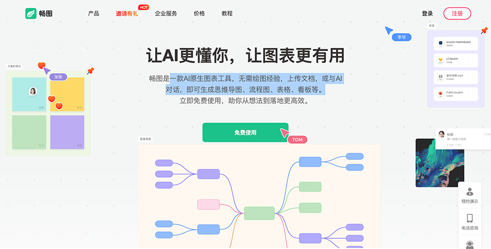 畅图官网：AI图表生成工具，一键生成思维导图、流程图