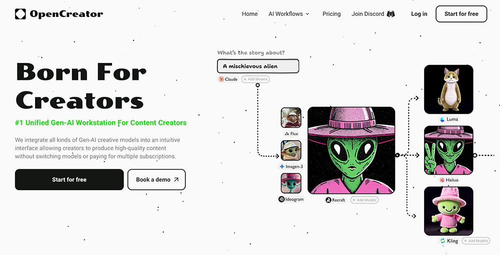 OpenCreator官网：一款专为内容创作者设计的一站式AI视频创作画布