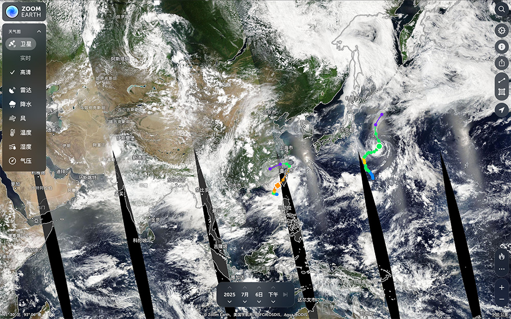 Zoom Earth：获取实时的卫星图像、降雨雷达、天气预报等多种功能