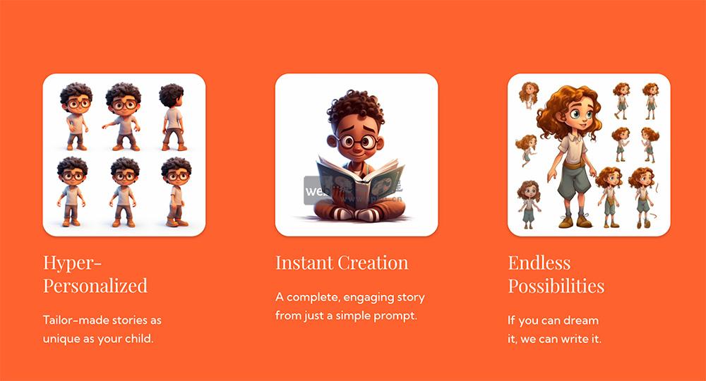 BedtimeStory.ai官网：一个在几秒钟内创建即时睡前故事的平台
