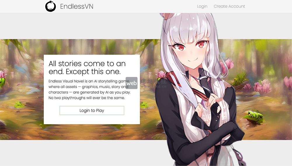 EndlessVN:一款AI生成的故事讲述游戏,其图形、音乐和角色均由AI生成