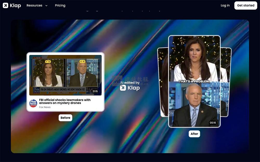 Klap官网：一个快速把视频变成营销短片的AI工具