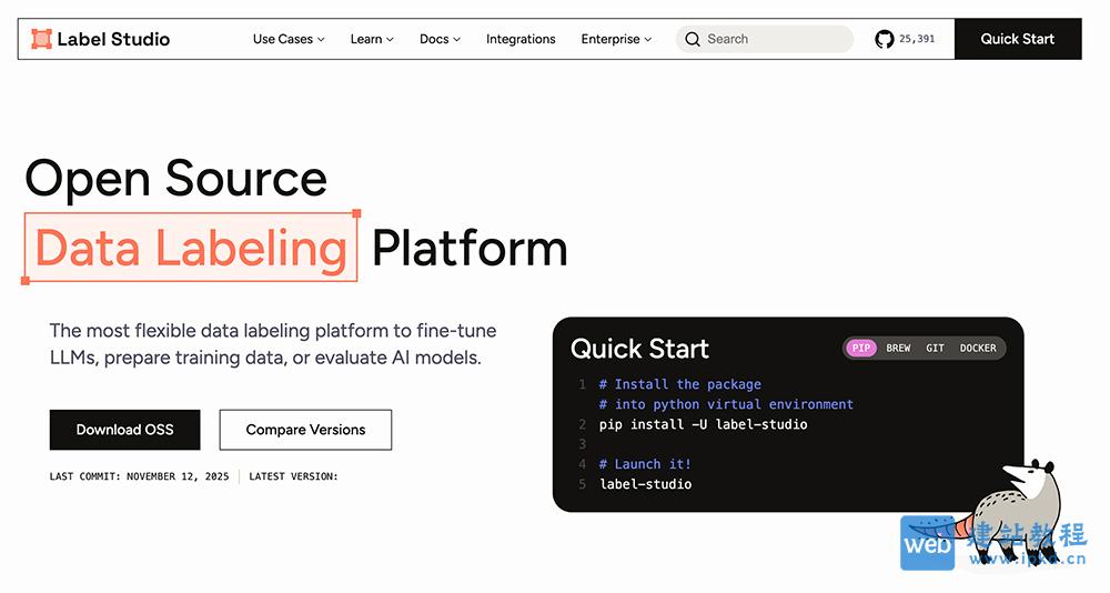 Label Studio：一款开源数据标注平台，支持多类型数据标注