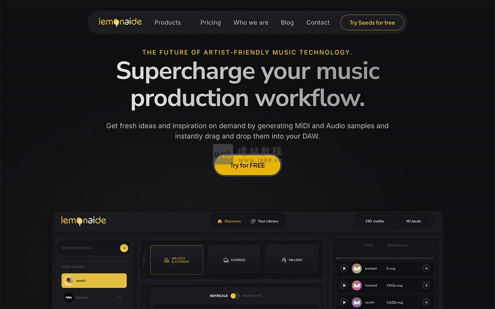 Lemonaid AI官网：一个AI音乐在线生成工具