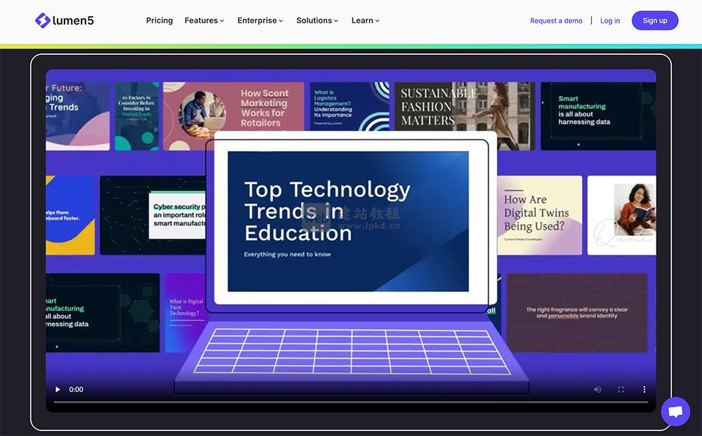 Lumen5官网：自动分析文本内容，生成视频脚本，并匹配合适的图片