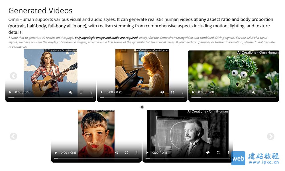 OmniHuman：字节推出的一款端到端的多模态数字人视频生成框架