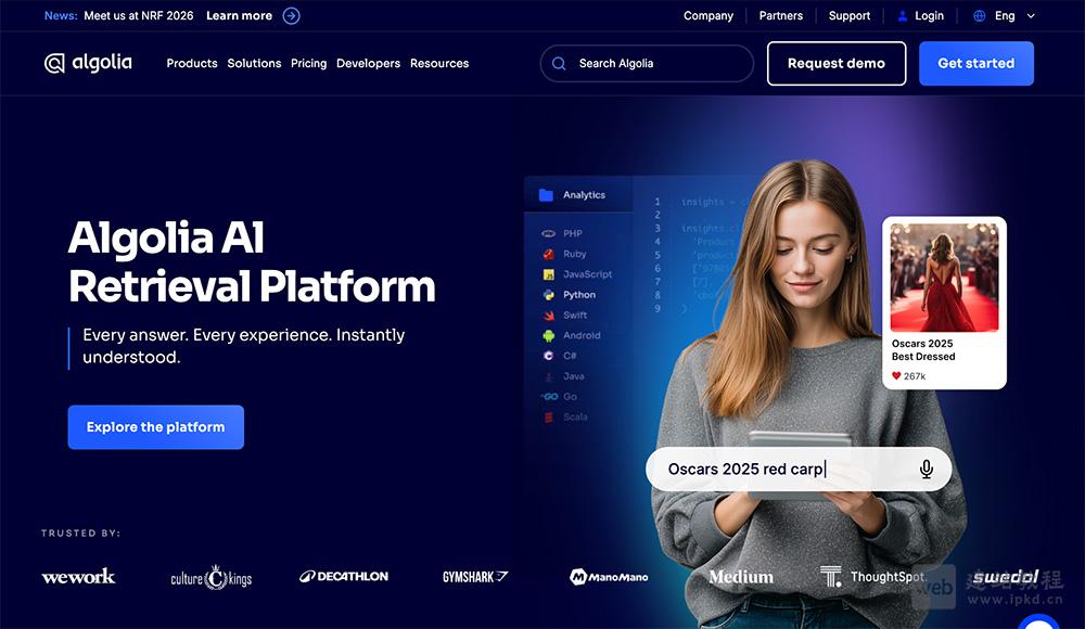 Algolia Al：一家提供即搜索即服务Search‑as‑a‑Service的云平台