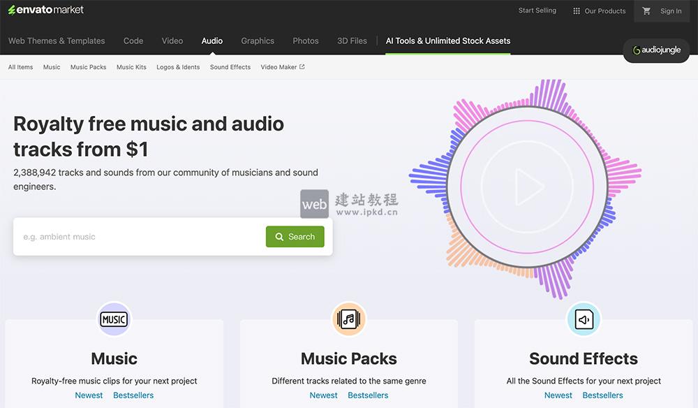 AudioJungle官网入口,一个提供高质量的音乐和音效资源的平台