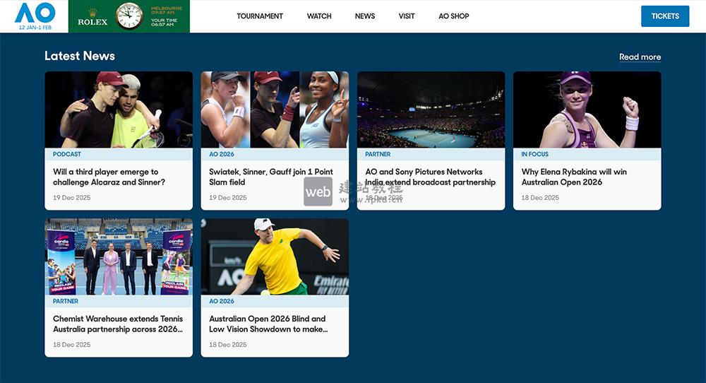 澳大利亚网球公开赛：网球四大满贯赛事之一