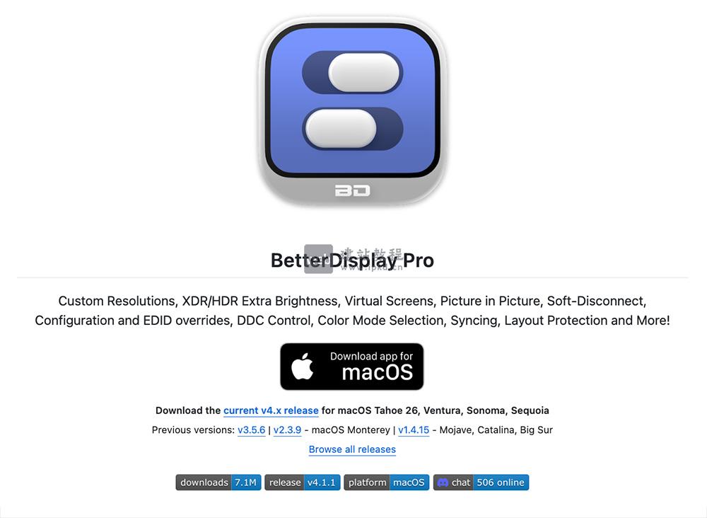 BetterDisplay官网入口,一款专为Mac电脑设计的显示器管理工具