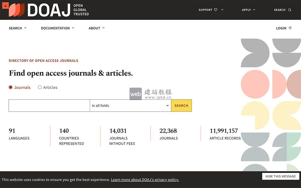 DOAJ：一个免费、开放的学术期刊目录数据库