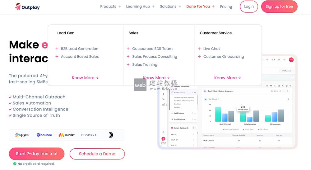Outplay：一款面向中小企业及快速扩张团队的AI销售互动与自动化平台