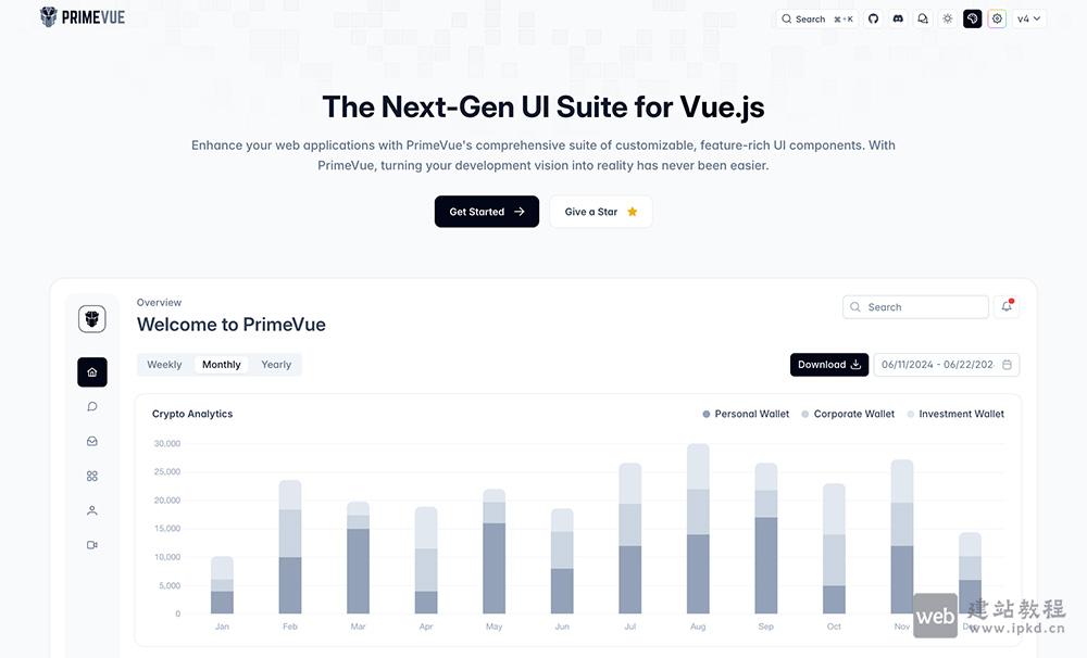 PrimeVue:一个免费开源、优雅好用的Vue3 UI组件库