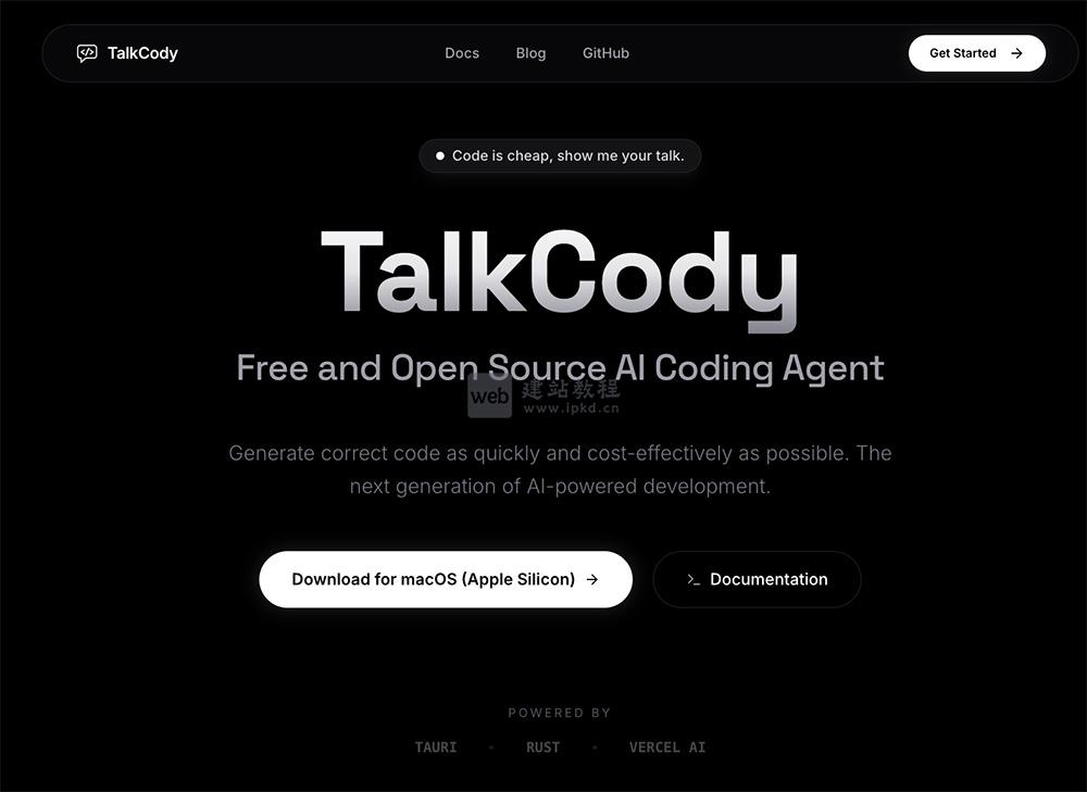 TalkCody：开源跨平台AI编程助手，原生性能+多模态高效协作