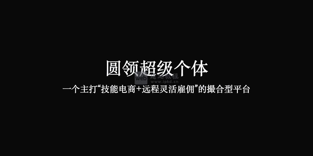 圆领超级个体：一个主打远程灵活用工与技能交易平台服务手册