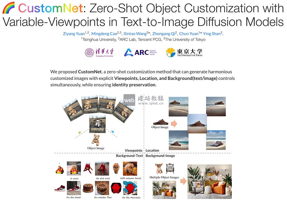 CustomNet：三维增强型对象定制生成技术，商品图融合的革新方案