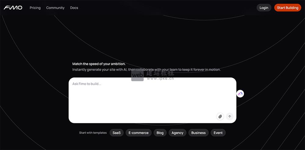 Fimo：无需复杂代码开发即可快速打造高性能动态网站的AI构建器