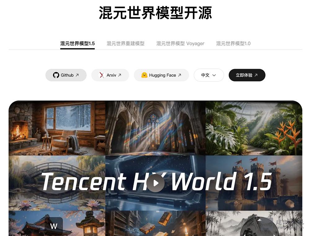 混元世界模型 1.5：腾讯开源秒级推理3D世界生成引擎