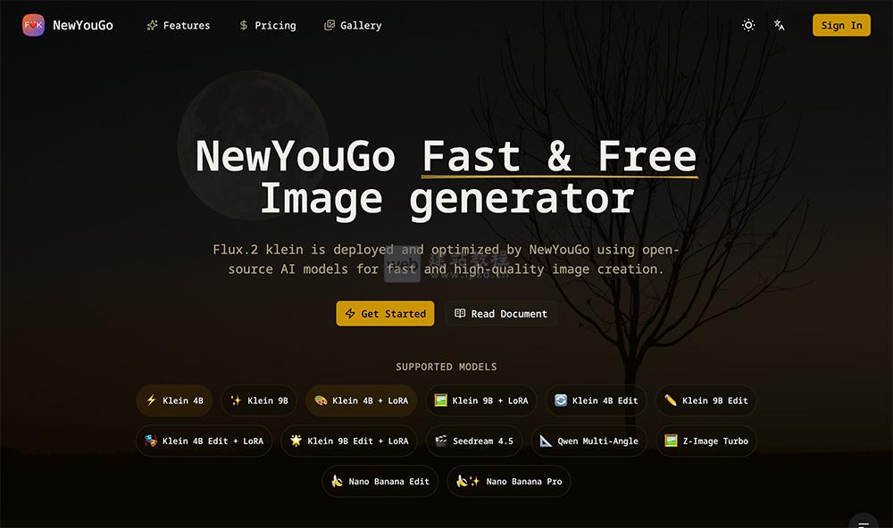 NewYouGo：一款专注高效生成高质量图像与视频的AI创作平台