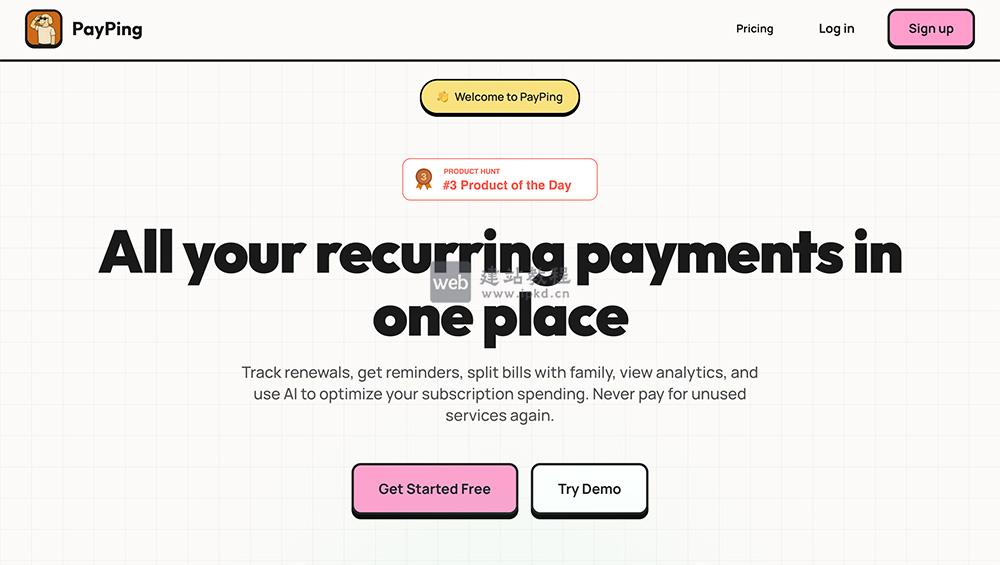 PayPing:全平台订阅管理神器,一站式管控订阅开支