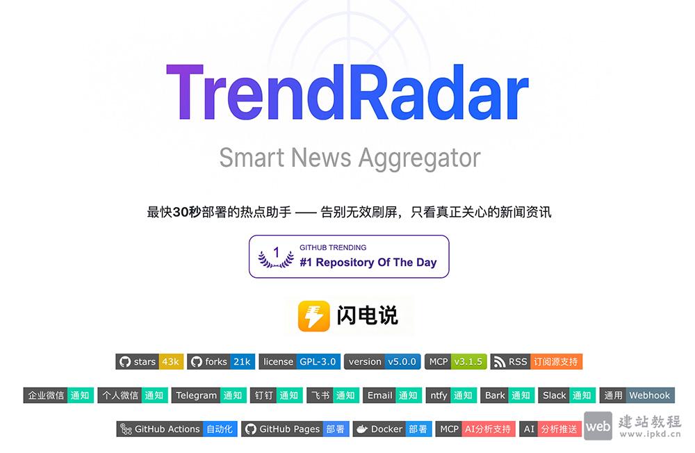 TrendRadar:轻量易部署的AI驱动个性化热点聚合工具