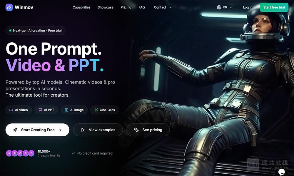 Winmov：专为YouTube Shorts、TikTok等短视频平台打造的AI视频生成器