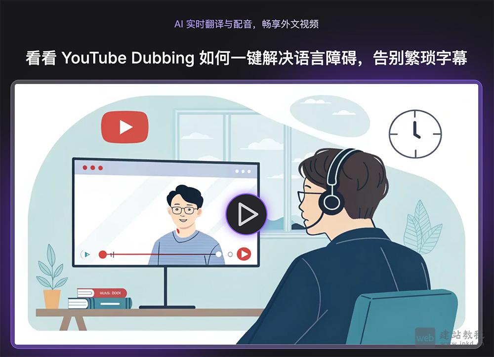 YouTube Dubbing:AI视频配音浏览器插件,一键跨越语言障碍