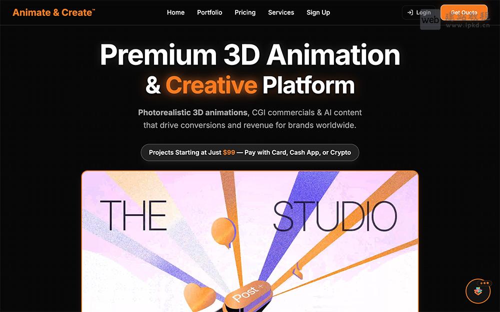 Animate & Create官网使用入口,美国顶级3D动画与创意视觉平台
