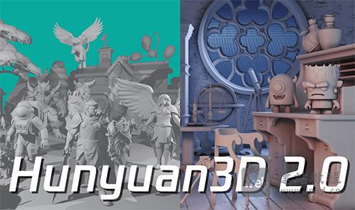 Hunyuan3D 2.0：腾讯3D合成系统，专注于高分辨率纹理化3D资产生成