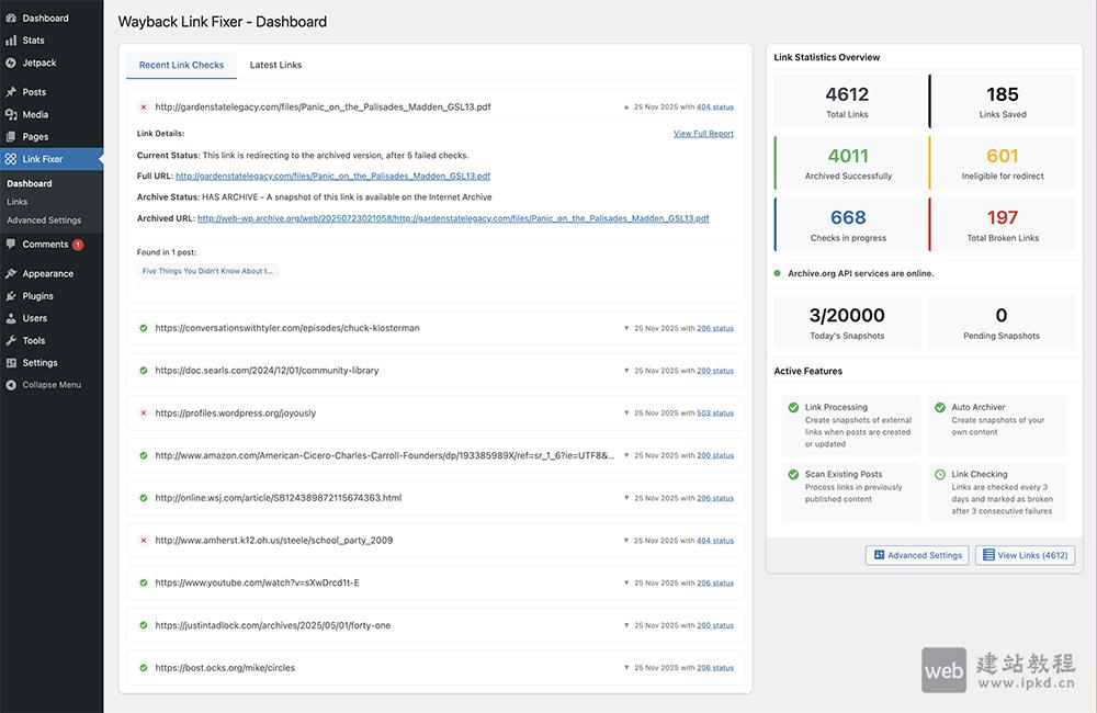 Internet Archive Wayback Machine Link Fixer插件下载入口