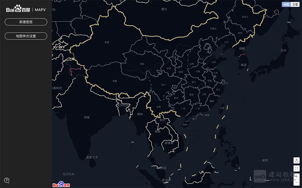 百度在线地图编辑器MapV官网使用入口，专业级的地理空间数据可视化平台