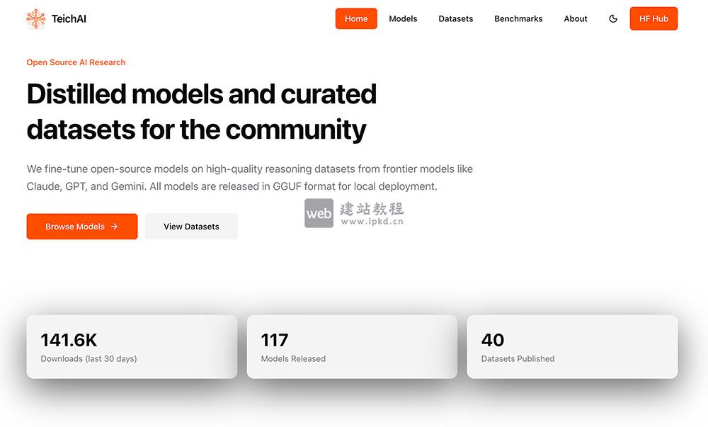 TeichAI官网使用入口，面向企业与开发者的一站式人工智能能力平台