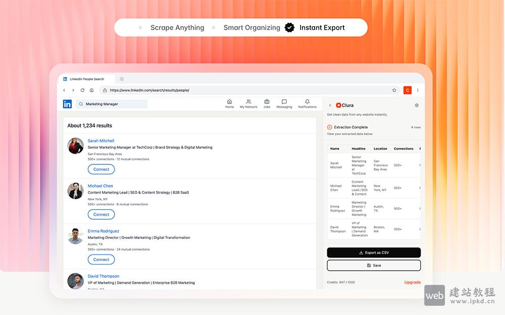 Clura官网使用入口，自动化完成网页数据抓取、收集、整理全流程